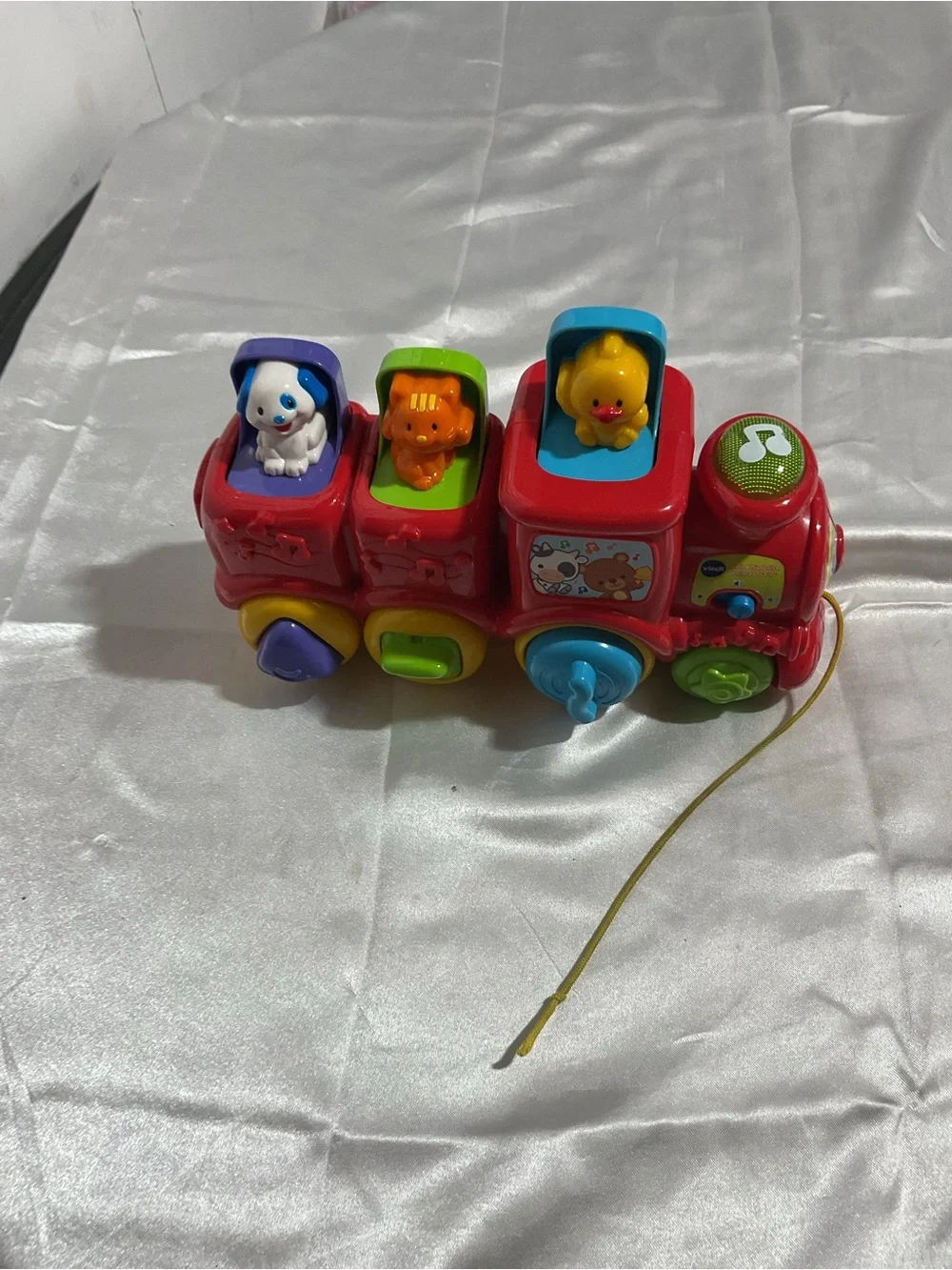 Red Interactive Pull-Along Train Toy for Kids